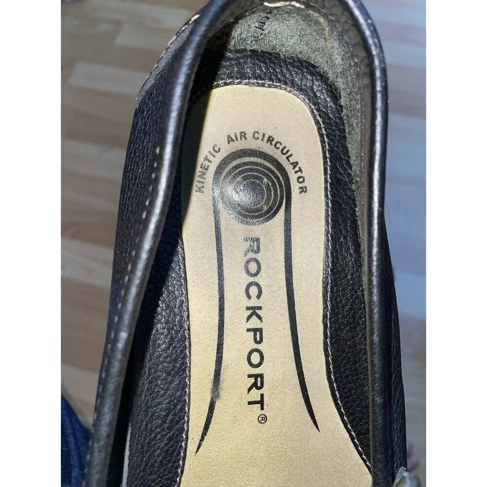 Rockport APM24691 Mens Black Leather Penny Loafers Size 9M Kinetic Air